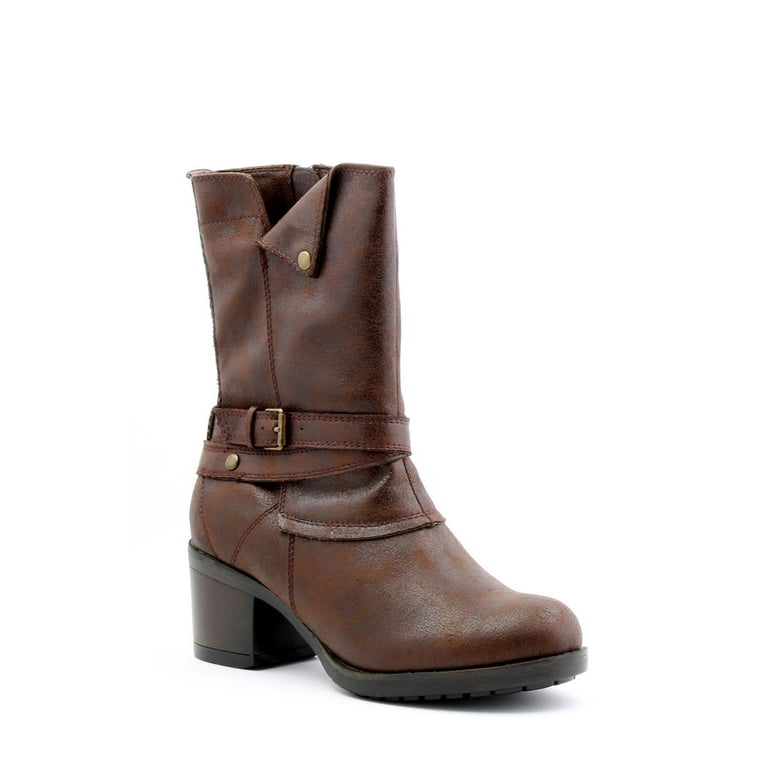 MIA Santiago Womens MID Calf Boot Brown MIA Santiago Womens MID Calf Boot Brown